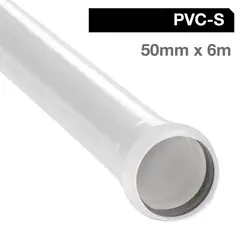 VINILIT - Tubo Sanitario con Goma PVC Agua 50 mmx6 m
