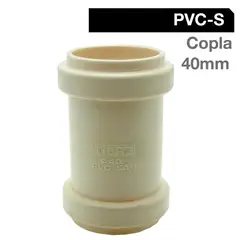 TIGRE - Copla PVC-S Bco c/goma 40mm Blanco 1u