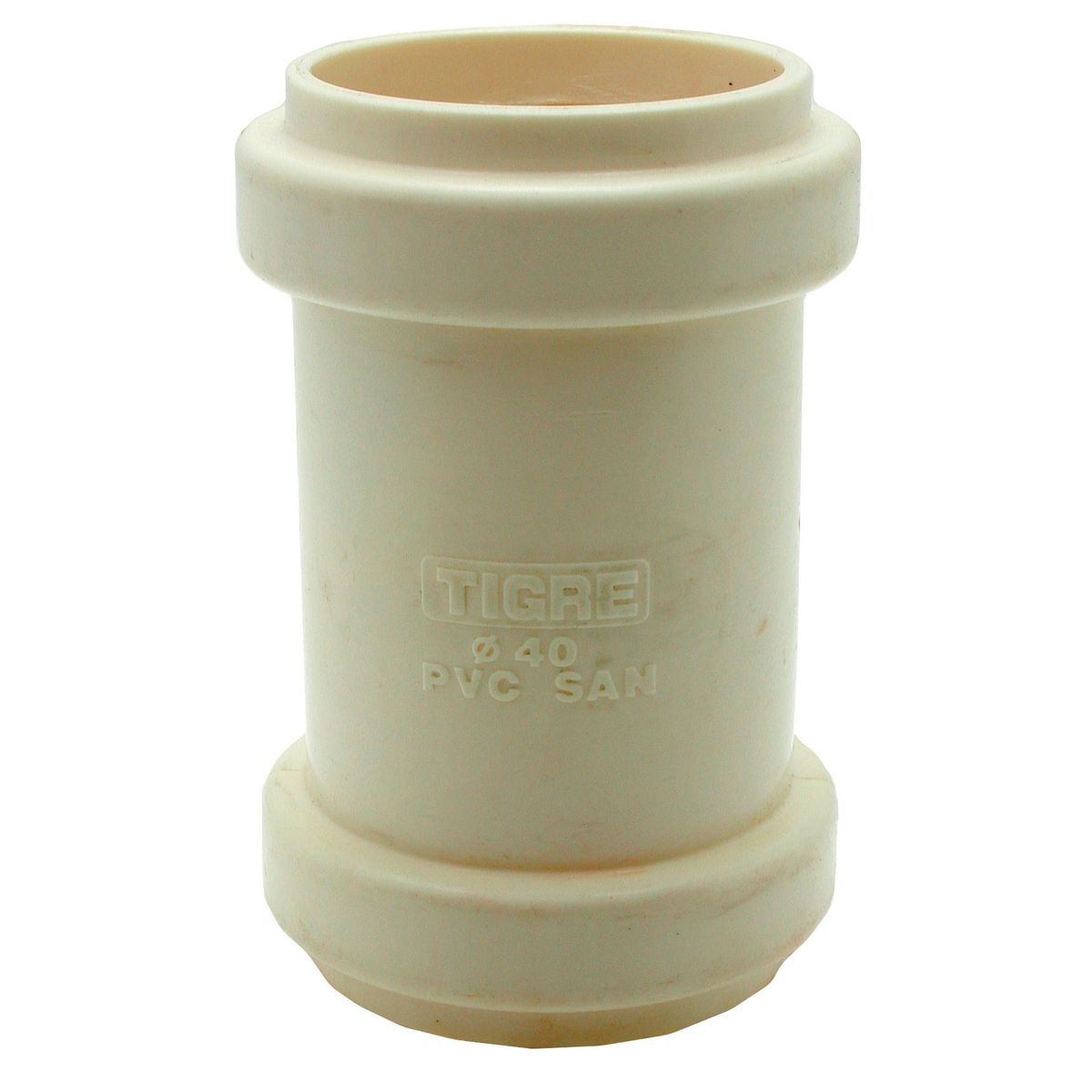 TIGRE - Copla PVC-S Bco c/goma 40mm Blanco 1u