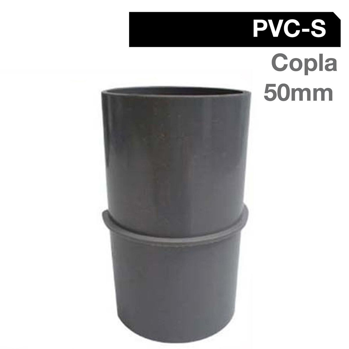 TIGRE - Copla PVC-S Bco c/goma 50mm Blanco 1u