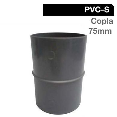 Copla PVC-S Bco c/goma 75mm Blanco 1u