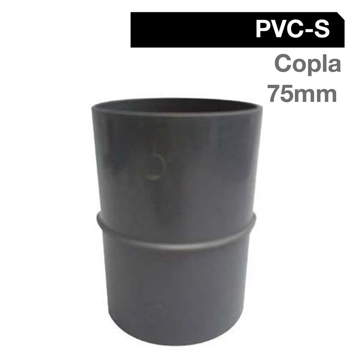 TIGRE - Copla PVC-S Bco c/goma 75mm Blanco 1u