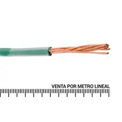 MADECO - Cable Eléctrico THHN 10 Awg Verde Metro Lineal