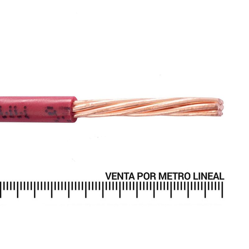 MADECO - Cable Eléctrico THHN 10 Awg Rojo Metro Lineal