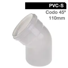 TIGRE - Codo 45o PVC-S Bco c/goma 110mm Blanco 1u