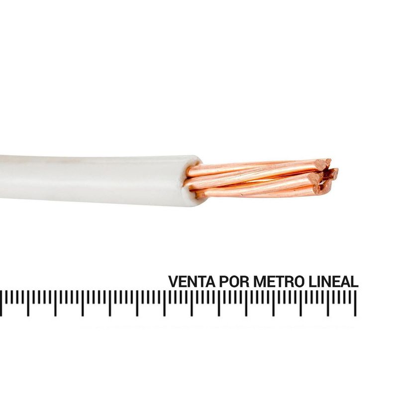 MADECO - Cable Eléctrico THHN 10 Awg Blanco Metro Lineal