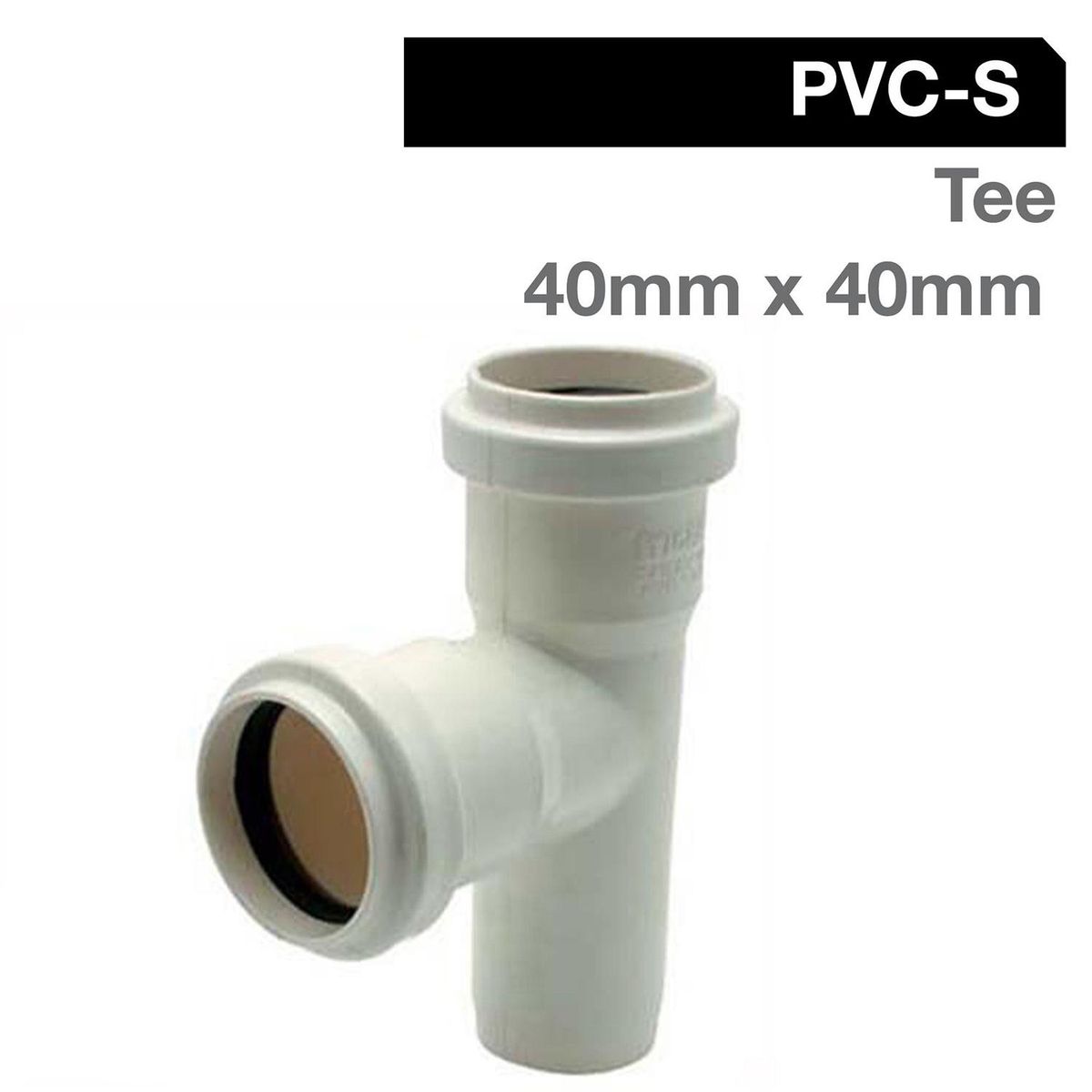 TIGRE - Tee PVC-S Bco c/goma 40mm x 40mm Blanco 1u