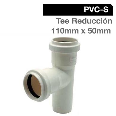 Tee Reduccin PVC-S Bco c/goma 110mm x 50mm Blanco 1u
