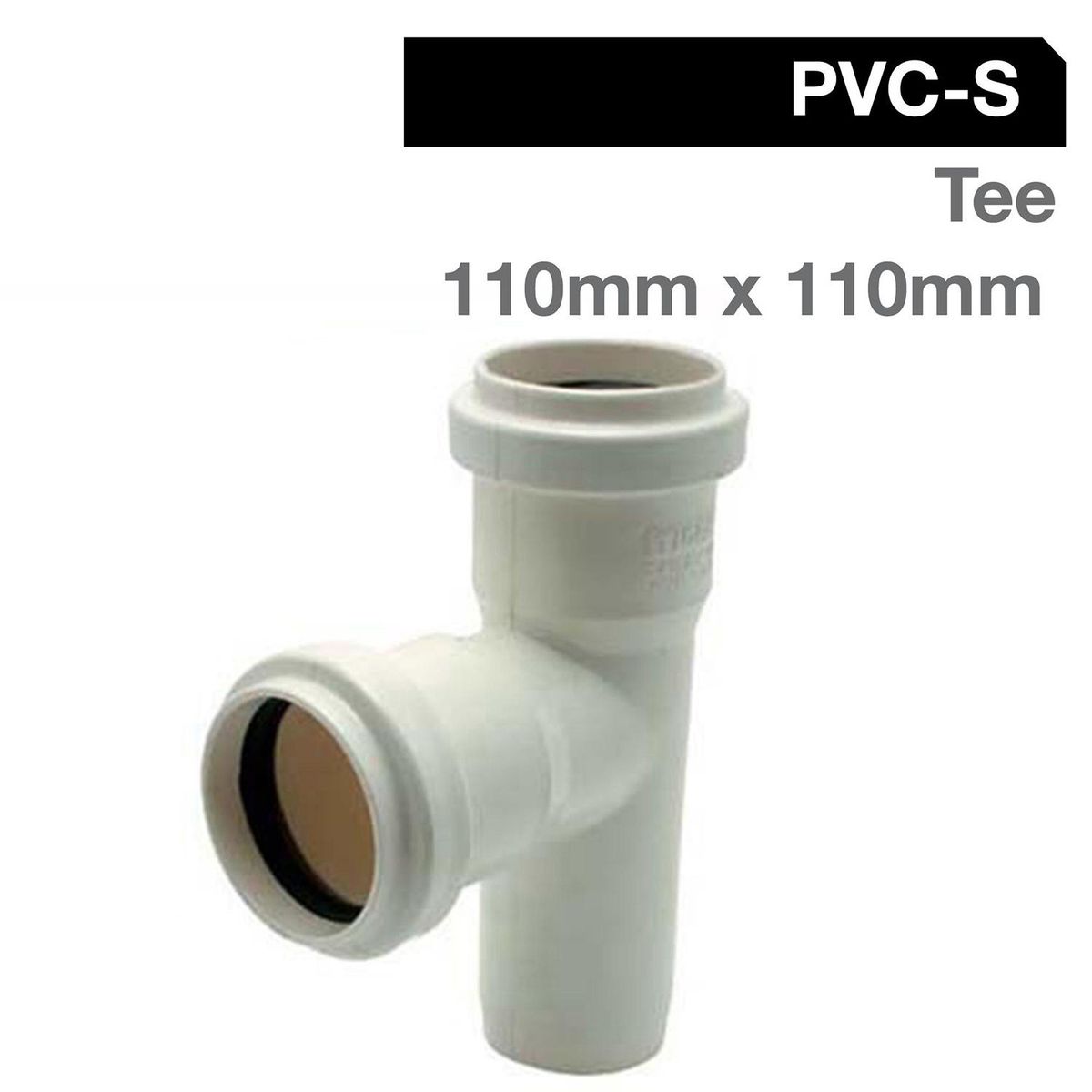 TIGRE - Tee PVC-S Bco c/goma 110mm x 110mm Blanco 1u