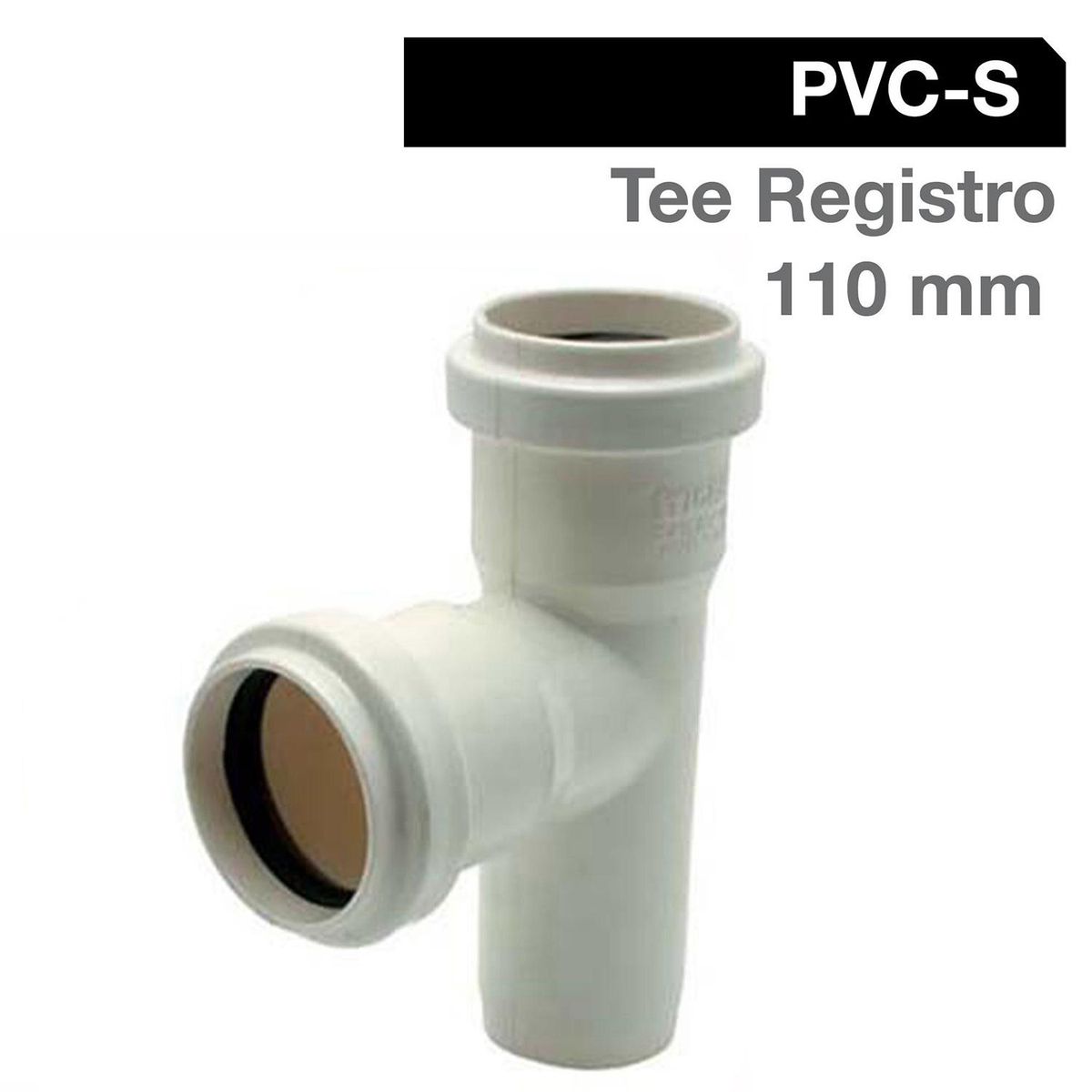 TIGRE - Tee Registro PVC-S Bco c/goma 110mm Blanco 1u