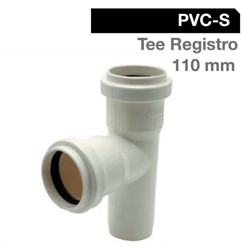 TIGRE - Tee Registro PVC-S Bco c/goma 110mm Blanco 1u