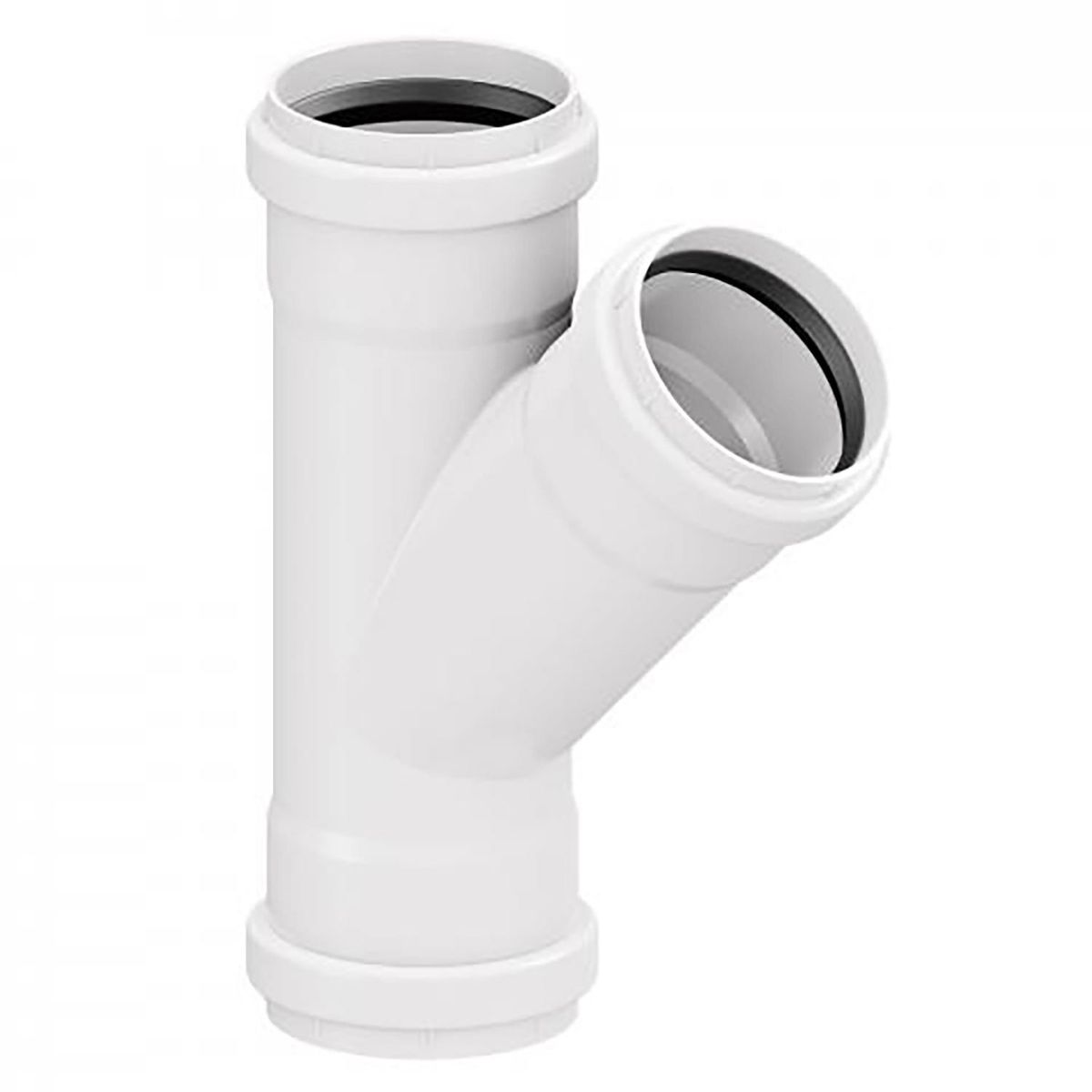 TIGRE - Vee PVC-S Bco c/goma 40mm x 40mm Blanco 1u