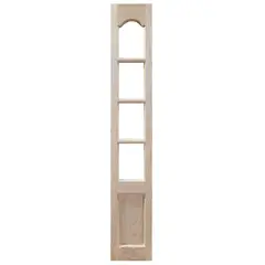 HOLZTEK - Mampara Madera pino radiata 30x200 cm 4 Vidrios Natural