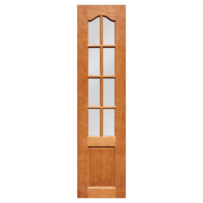 HOLZTEK - Mampara Pino 4 vidrios color Cerezo incluye vidrios