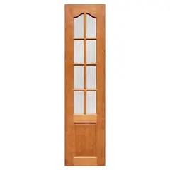 HOLZTEK - Mampara Pino 4 vidrios color Cerezo incluye vidrios
