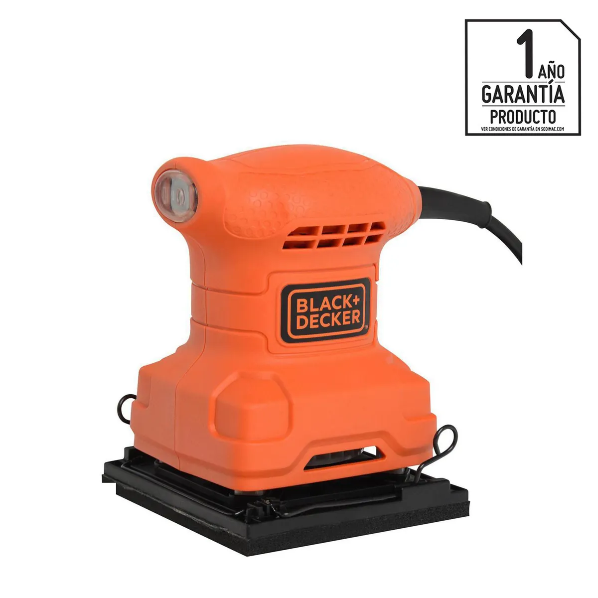 BLACK+DECKER - Lijadora orbital eléctrica 200W