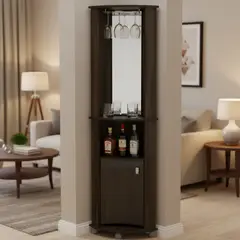 VEKKAHOME - Bar Esquinero 45x190x45 cm Tabaco