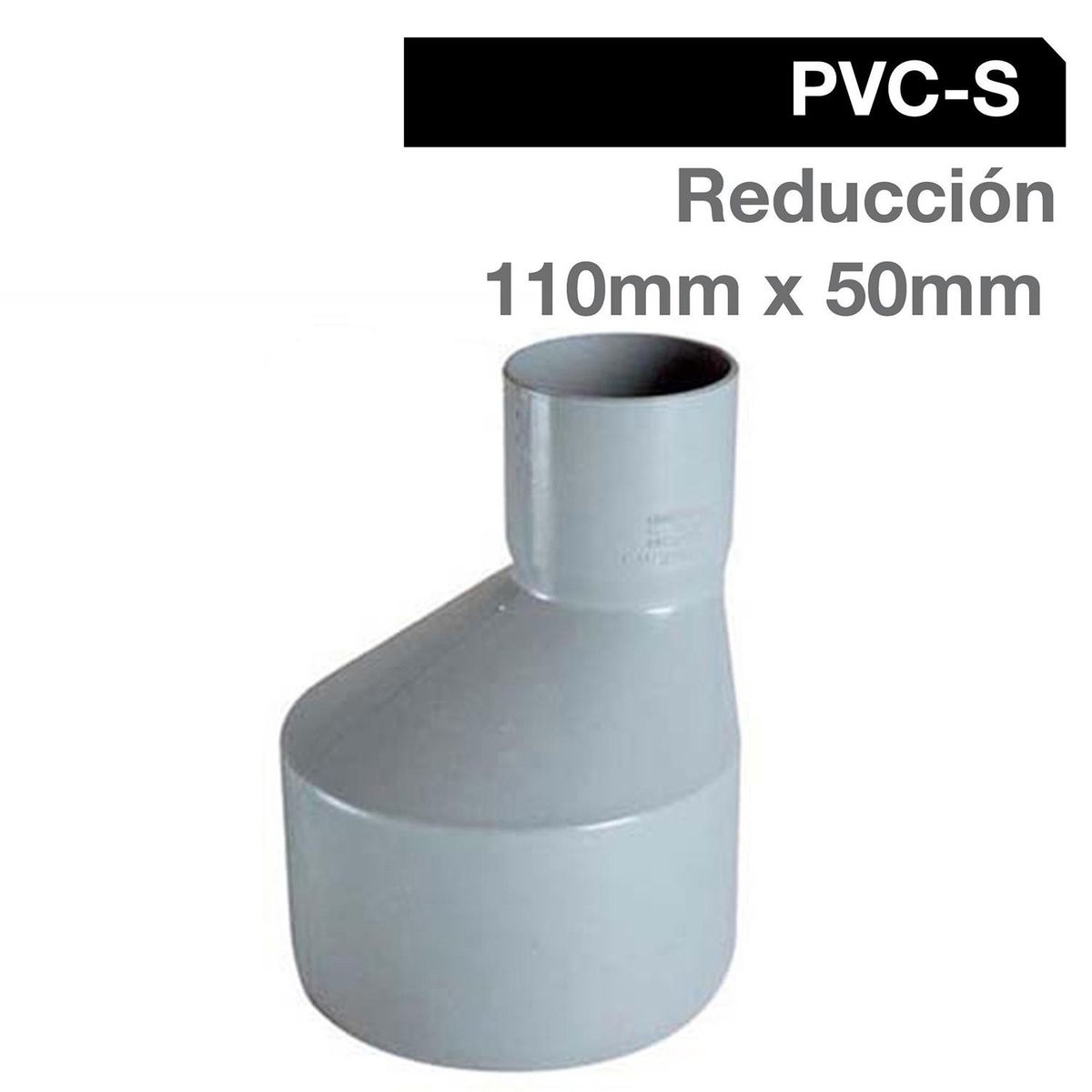 TIGRE - Reducción PVC-S Bco c/goma 110mm x 50mm Blanco 1u