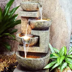 JUST HOME COLLECTION - Fuente de agua Granada de poliresina 85 cm