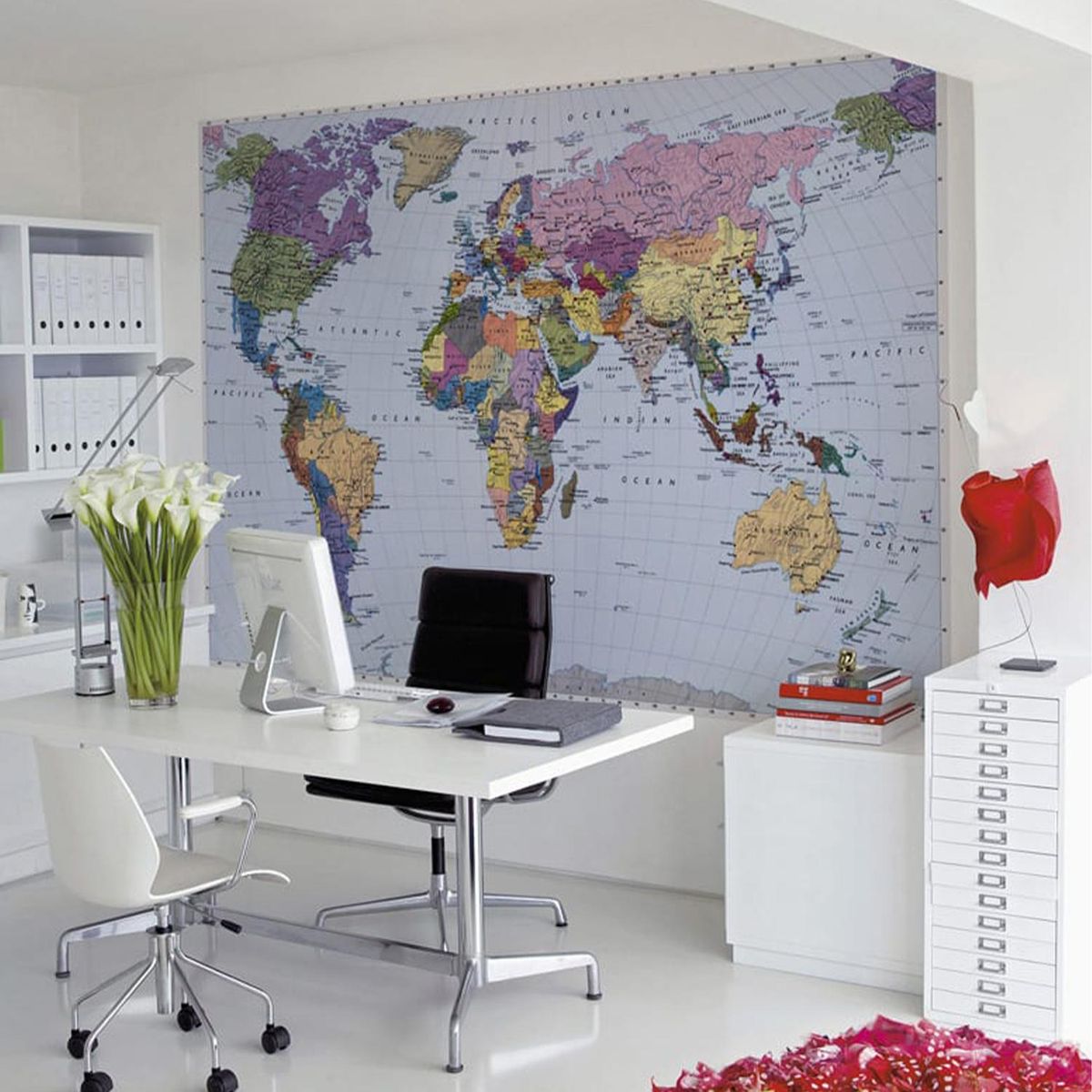 MURESCO - Papel Fotomural 4 Paneles Mapa 4050 5 m2