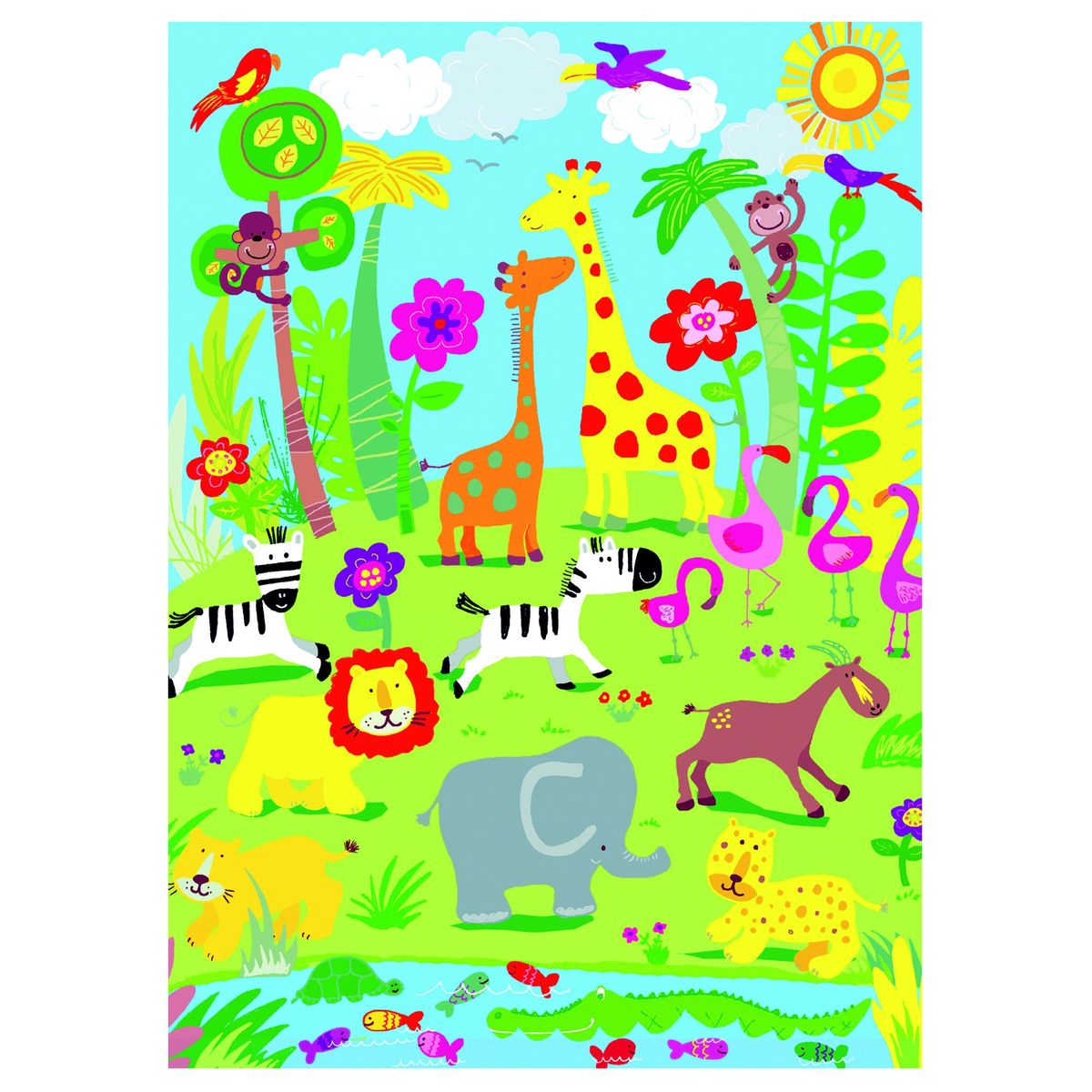 MURESCO - Papel Fotomural 4 Paneles Jungla 418 4,6 m2