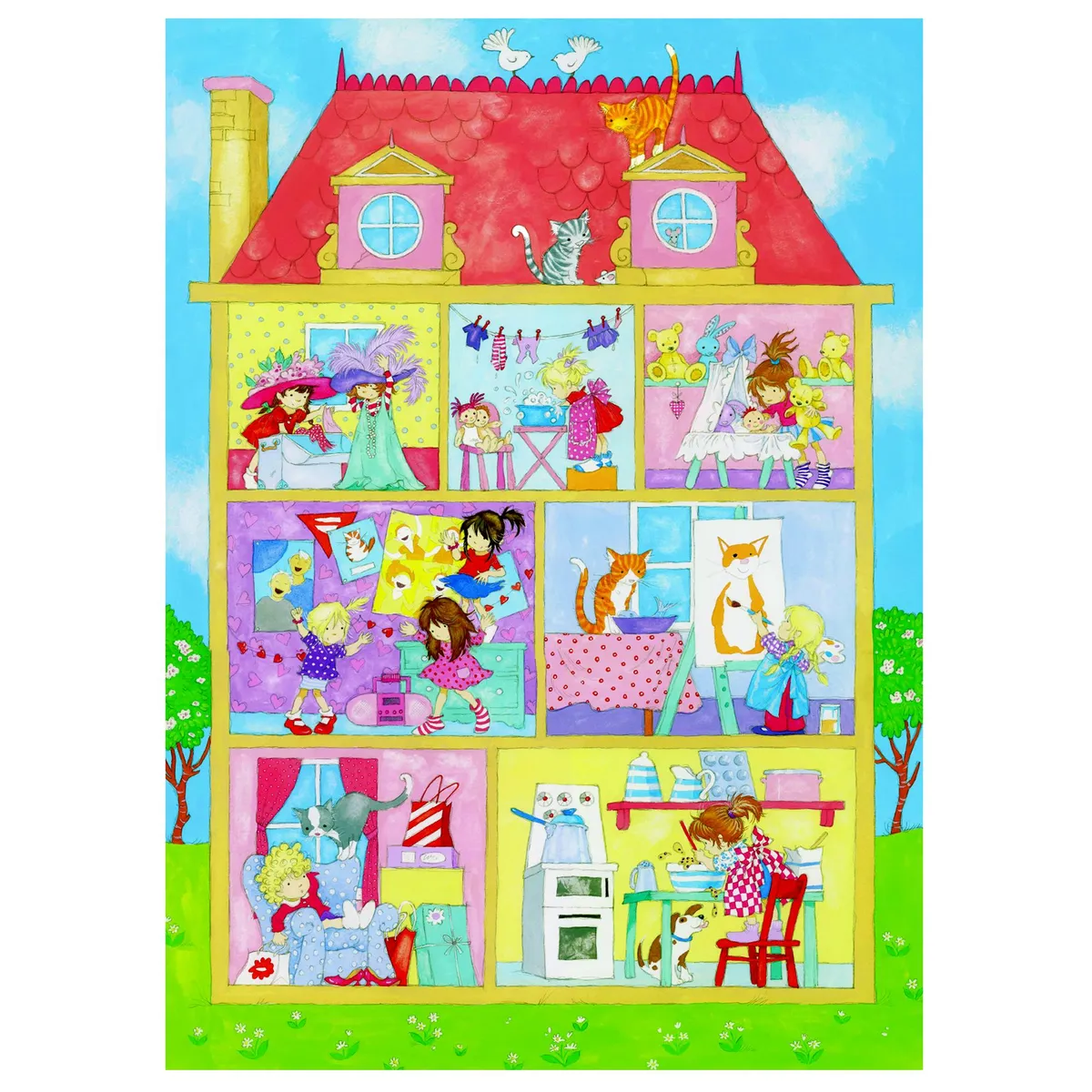 MURESCO - Papel Fotomural 4 Paneles Casa Muñecas 427 4,6 m2