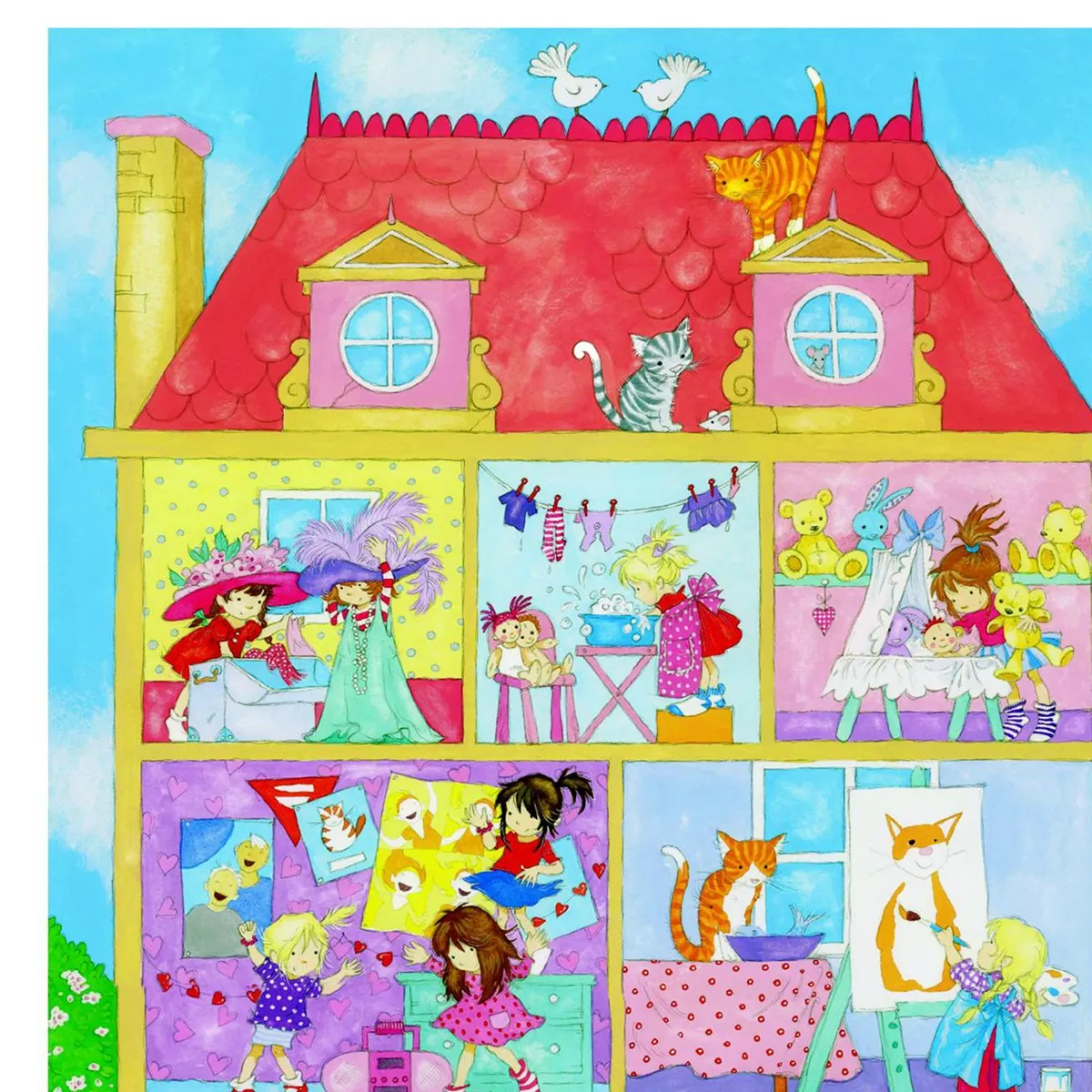 MURESCO - Papel Fotomural 4 Paneles Casa Muñecas 427 4,6 m2