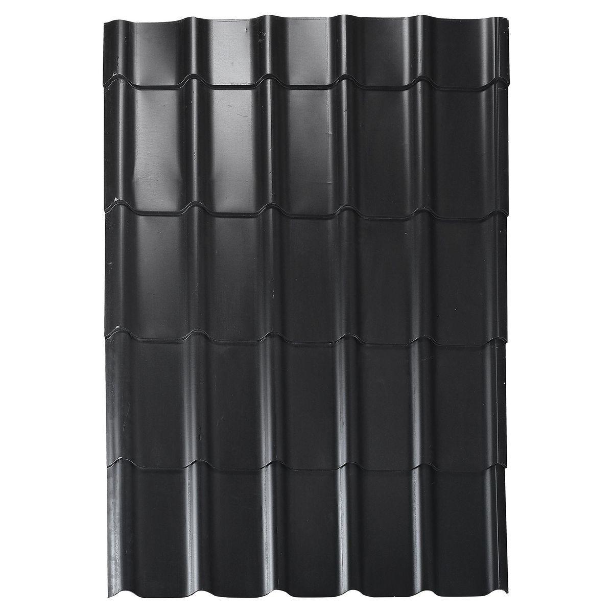 INSTAPANEL - Teja continua curva Acero/Zinc 1.075x3.66 m 0.4 mm Negro