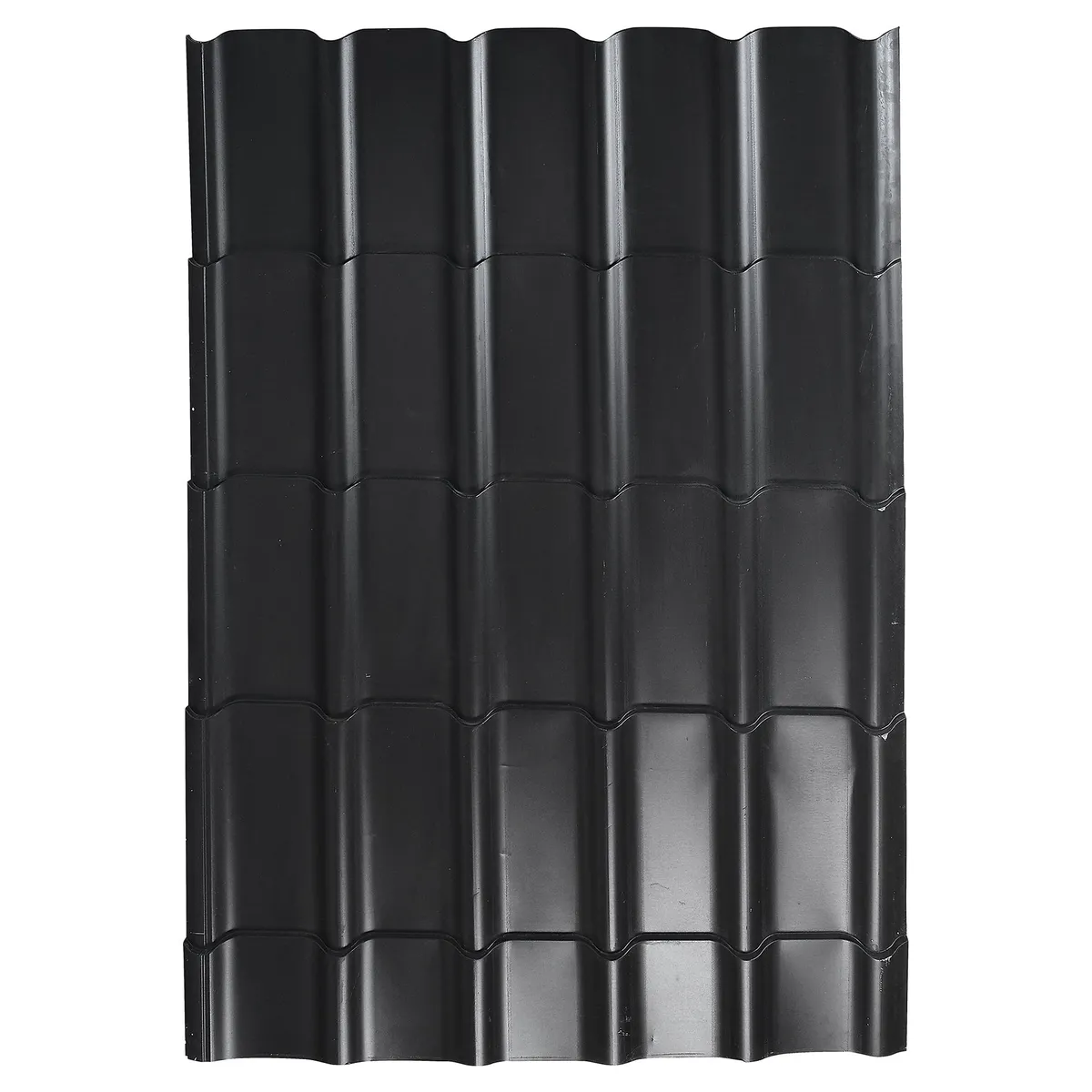 INSTAPANEL - Teja continua curva Acero/Zinc 1.075x2 m 0.4 mm Negro