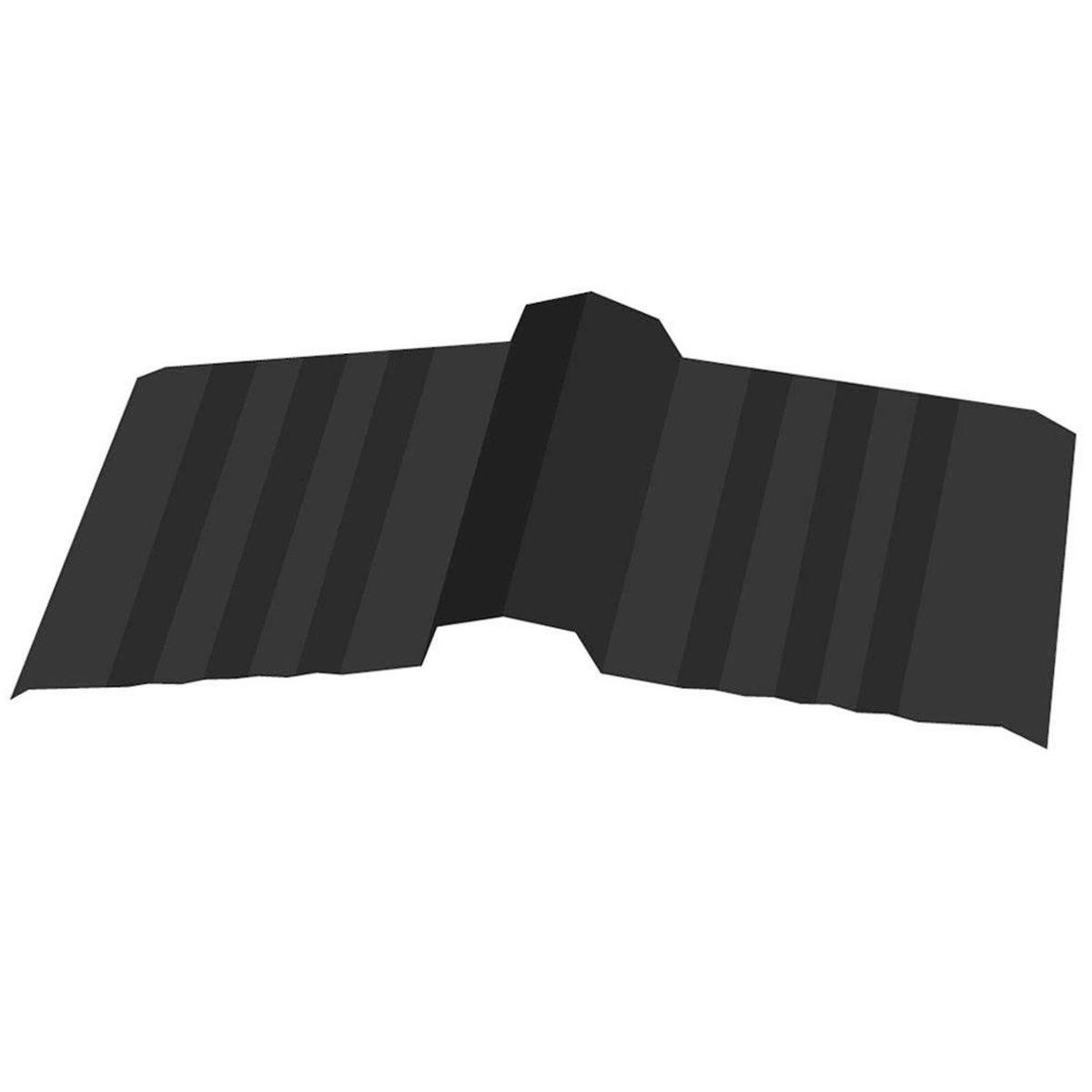 INSTAPANEL - Caballete Recto Acero/Zinc 0.402x3.0 m 0.4 mm Negro