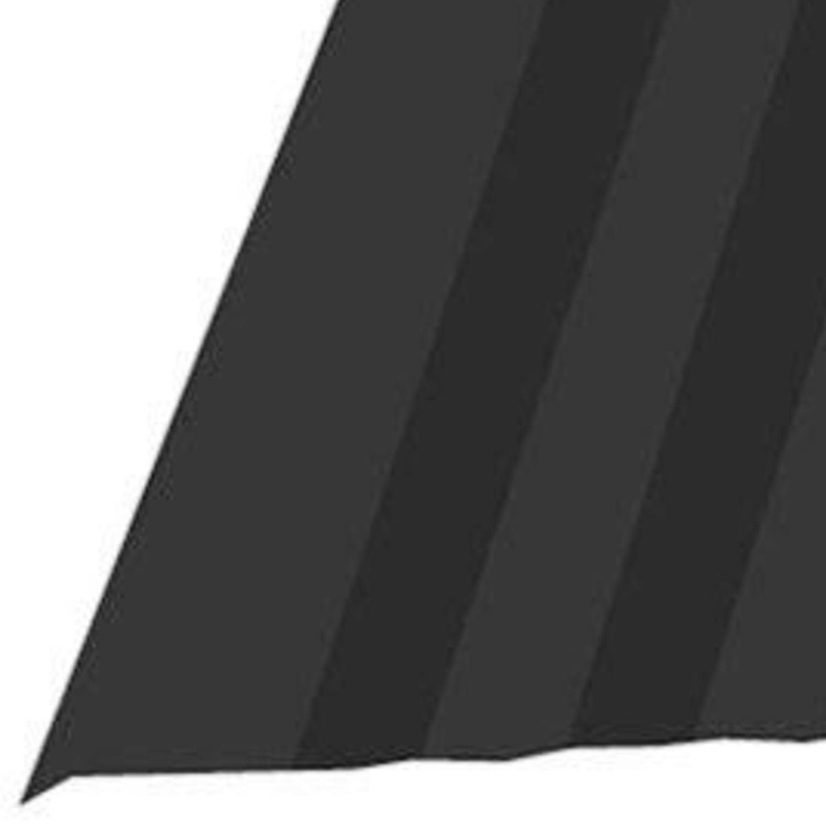 INSTAPANEL - Caballete Recto Acero/Zinc 0.402x3.0 m 0.4 mm Negro