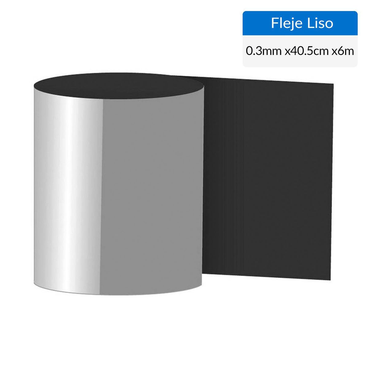 INSTAPANEL - Fleje Liso Acero/Zinc 0.405x6 m 0.3 mm Negro