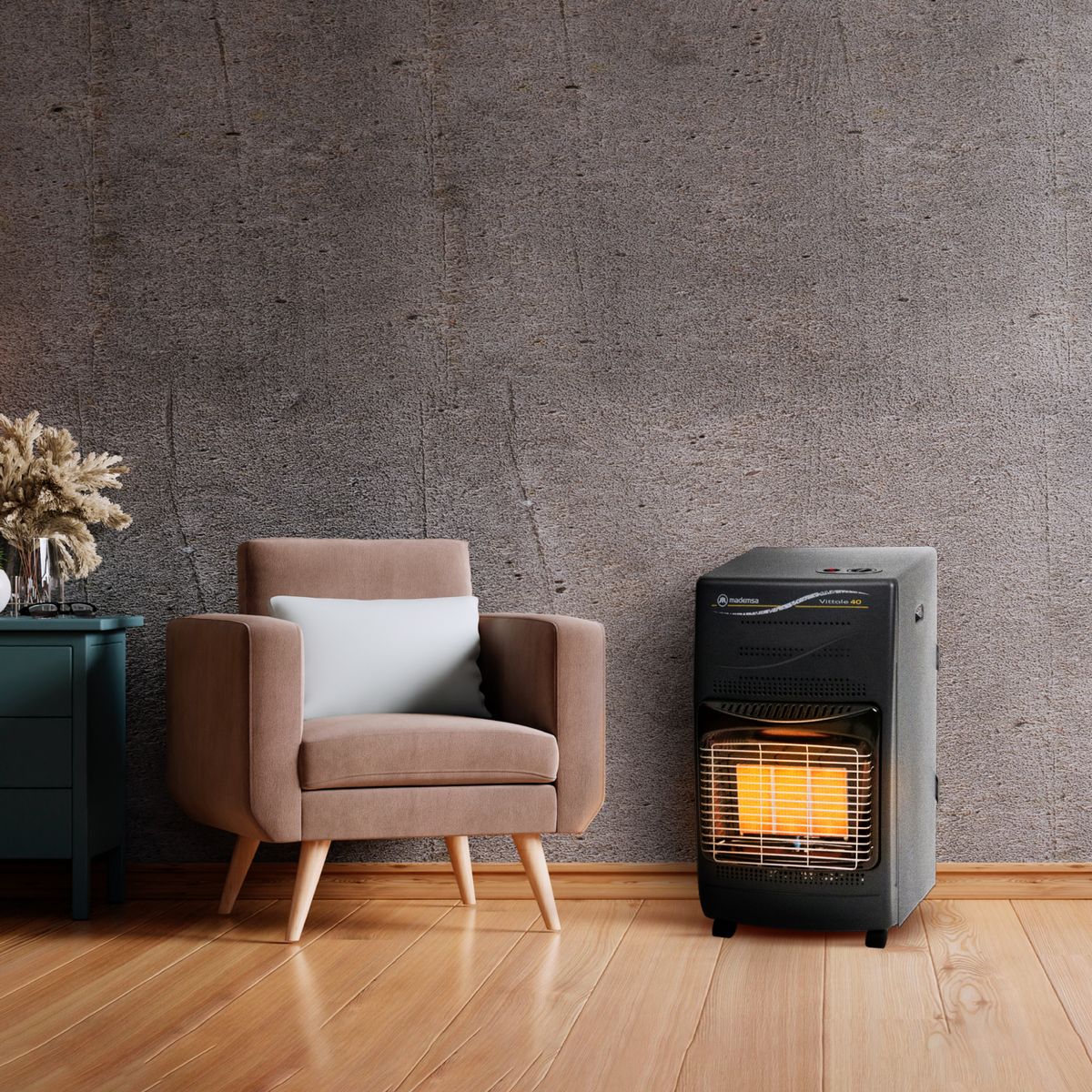 MADEMSA - Estufa a Gas 15 Kg Gas VITTALE 40 Negro