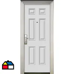 HOLZTEK - Puerta de Seguridad Acero 86x205 cm Café