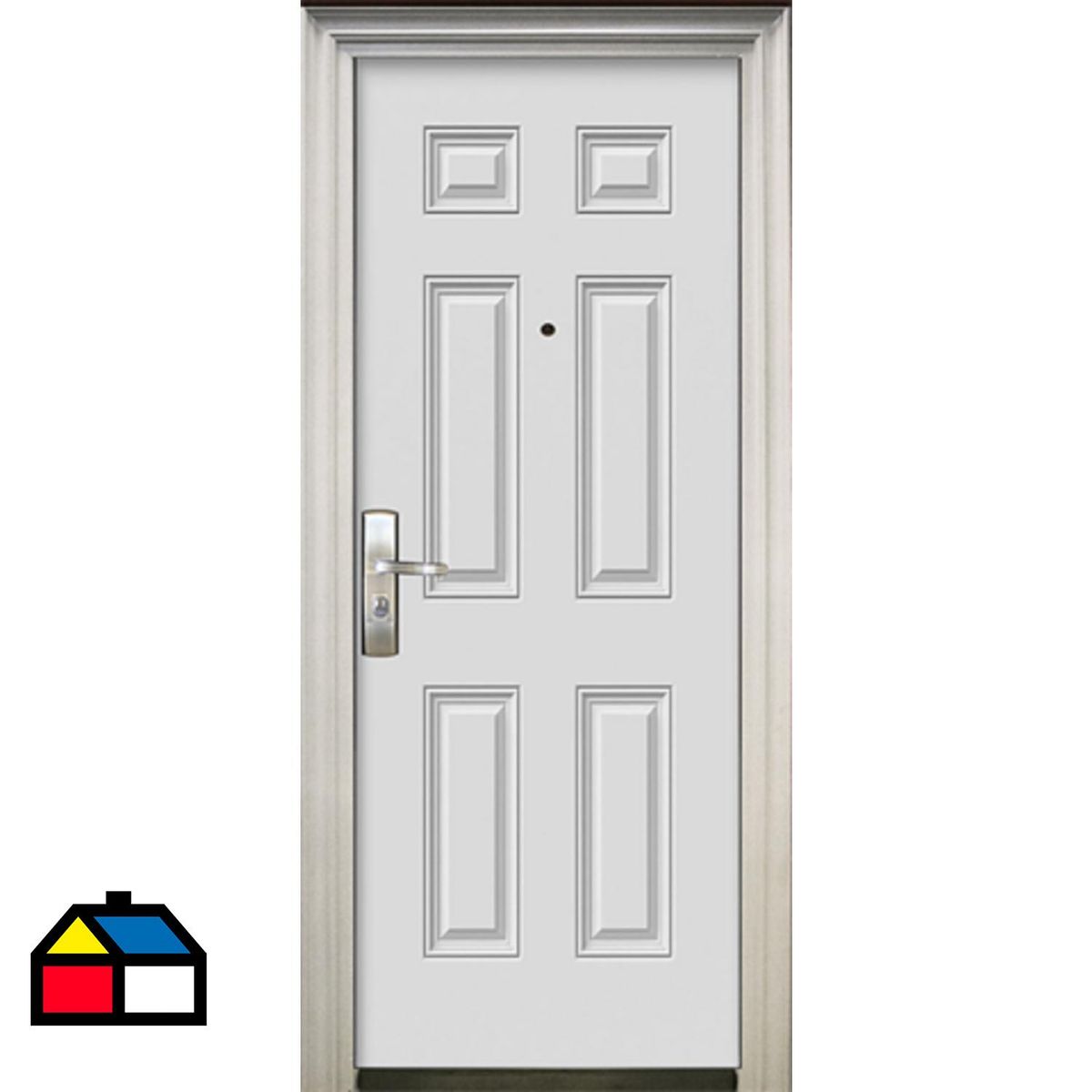HOLZTEK - Puerta de Seguridad Acero 86x205 cm Blanca