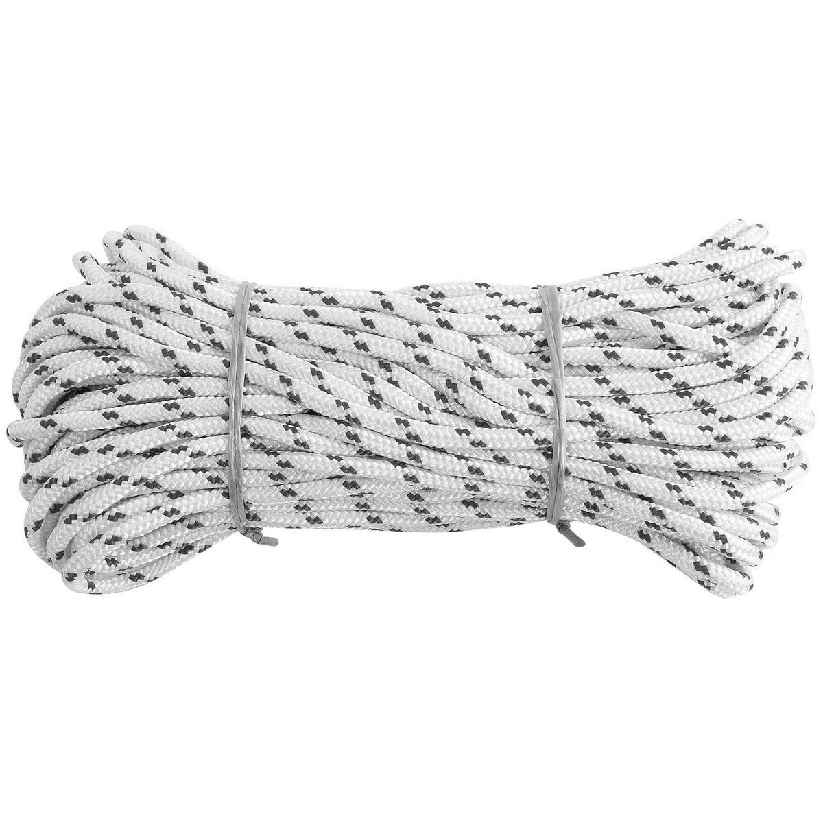 FIXSER - Nylon Trenzado PVC 8mm x 20 m Blanco