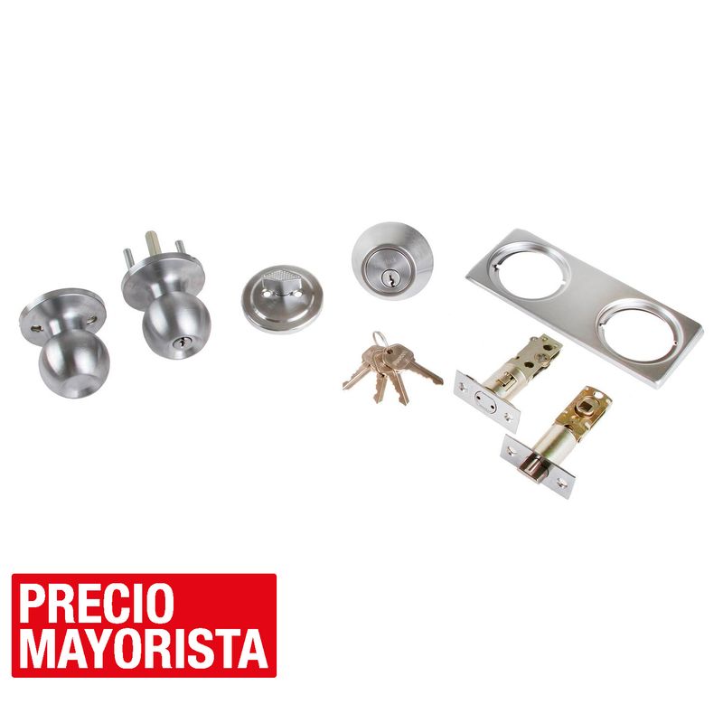 FIXSER - Set accesorios puerta Acero inoxidable
