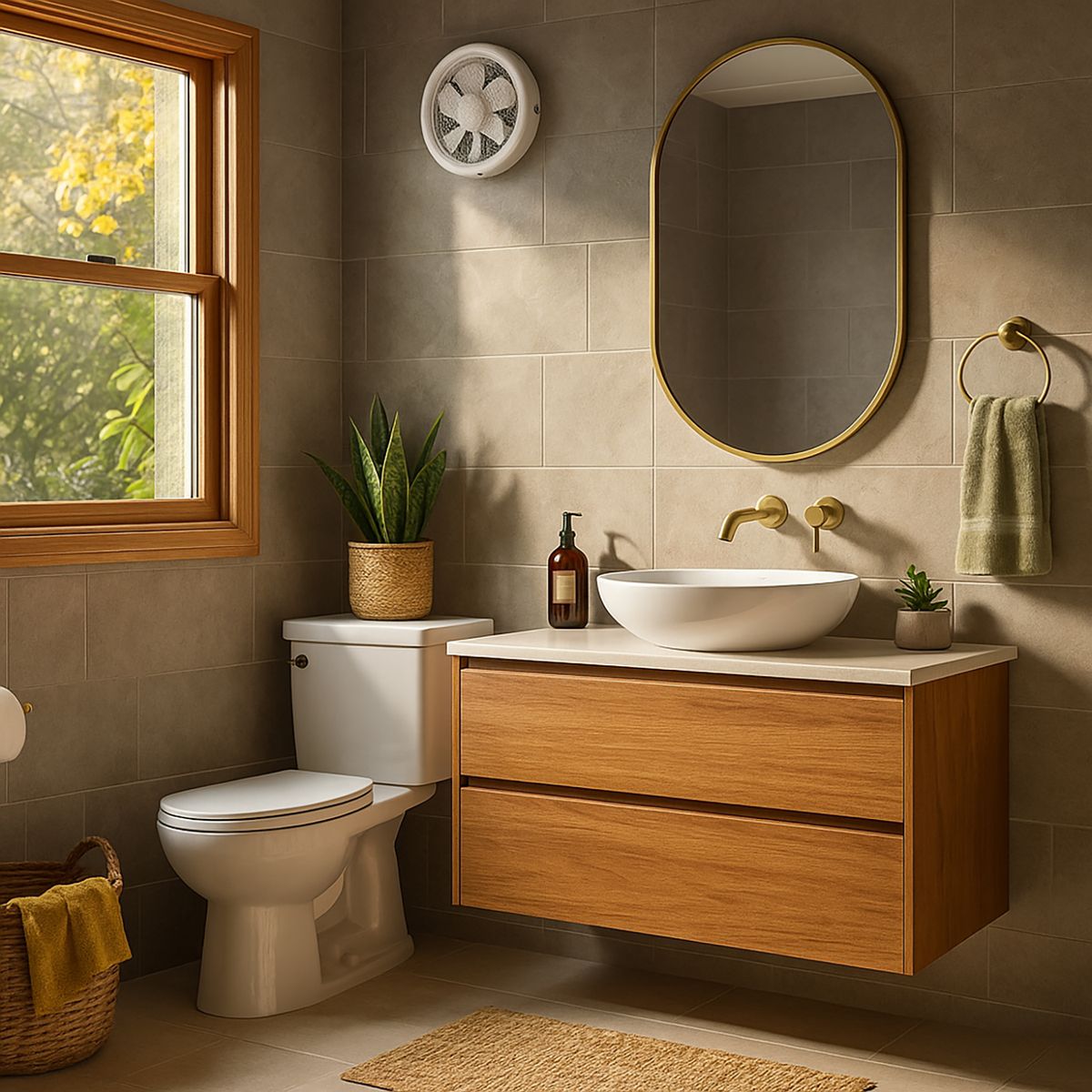 BROAN - Extractor de Aire Pared Ventana Redondo D : 22 cm