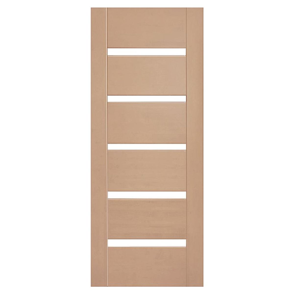 IGNISTERRA - Puerta 6 Paneles con Vidrio Madera de lenga Moderna Piamont Natural