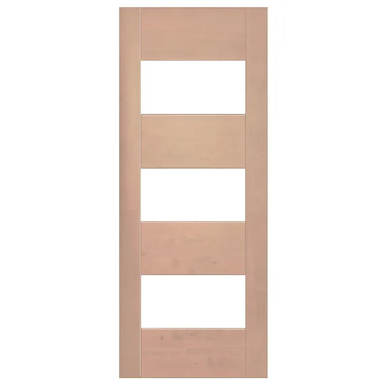 IGNISTERRA - Puerta 4 Paneles Vidriada sin Vidrio Madera de lenga Moderna Corsica Natural