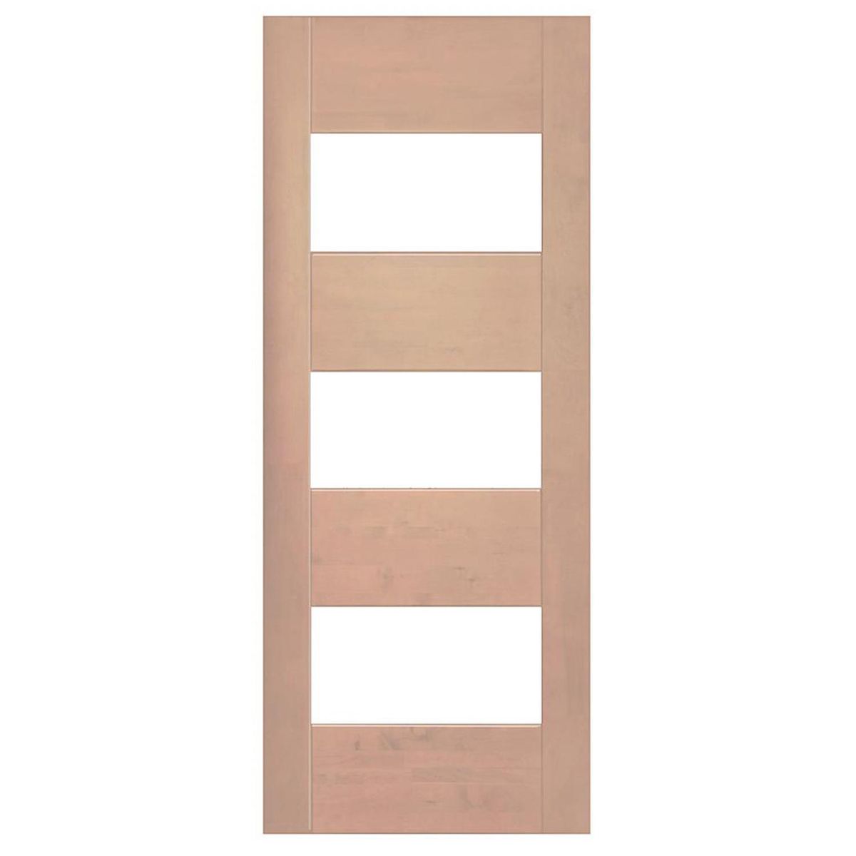 IGNISTERRA - Puerta 4 Paneles Vidriada sin Vidrio Madera de lenga Moderna Corsica Natural