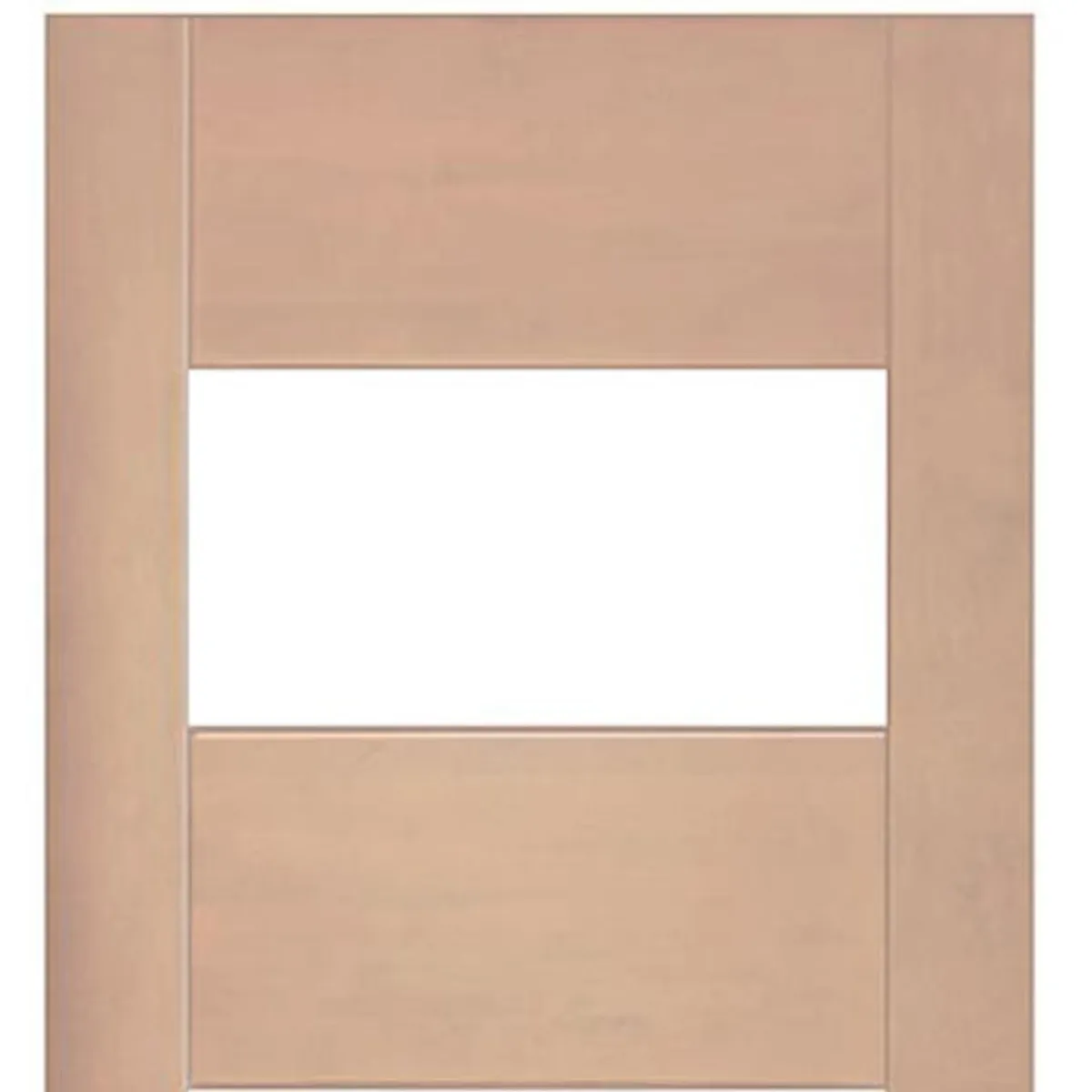 IGNISTERRA - Puerta 4 Paneles Vidriada sin Vidrio Madera de lenga Moderna Corsica Natural