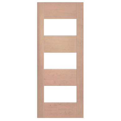 Puerta 4 Paneles sin Vidrios Madera de lenga 95x210 cm Moderna Corsica Natural