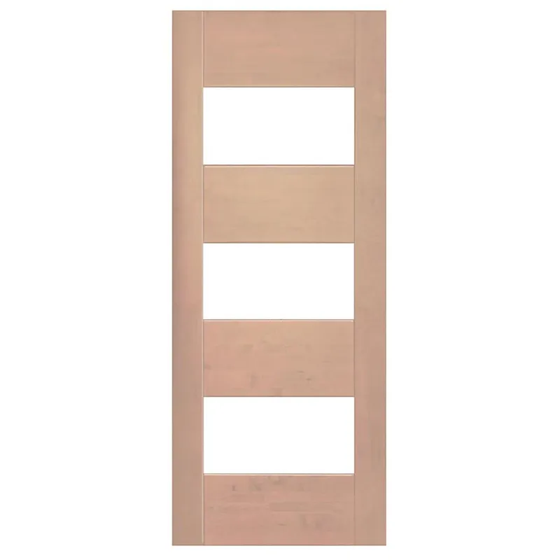 IGNISTERRA - Puerta 4 Paneles Vidriada sin Vidrio Madera de lenga Moderna Corsica Natural