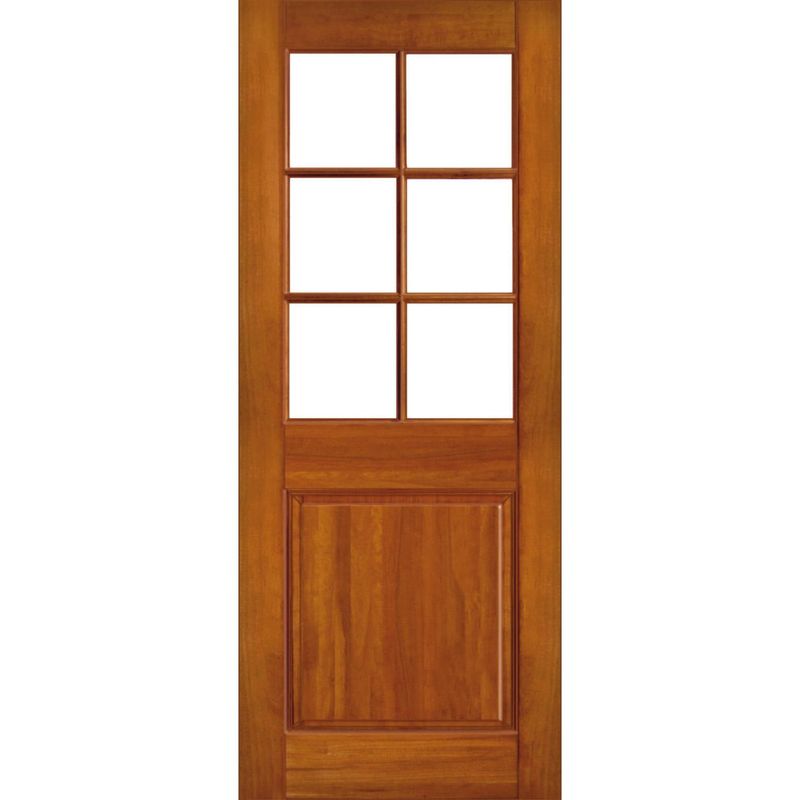 IGNISTERRA - Puerta Vidriada Sin Vidrio Madera de lenga Clásica Charlotte Natural