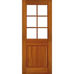 IGNISTERRA - Puerta Vidriada Sin Vidrio Madera de lenga Clásica Charlotte Natural