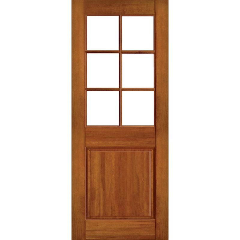 IGNISTERRA - Puerta Vidriada Sin Vidrio Madera de lenga Clásica Charlotte Natural