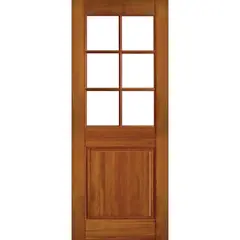 IGNISTERRA - Puerta Vidriada Sin Vidrio Madera de lenga Clásica Charlotte Natural
