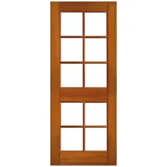 IGNISTERRA - Puerta Vidriada Sin Vidrio Madera de lenga Clásica Toronto Natural