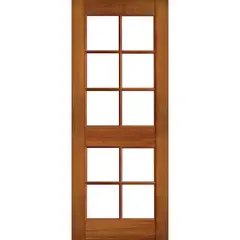 IGNISTERRA - Puerta Vidriada Sin Vidrio Madera de lenga Clásica Toronto Natural